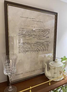 19E艺K肖邦谱装饰琴小画欧式众术客厅壁F767T66H画美式轻奢书房玄