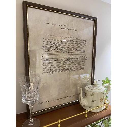 19E艺K肖邦谱装饰琴小画欧式众术客厅壁F767T66H画美式轻奢书房玄