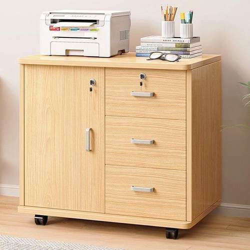 文件柜资料柜桌下底置XDO物柜制锁带办矮柜收纳柜储木物柜公桌边