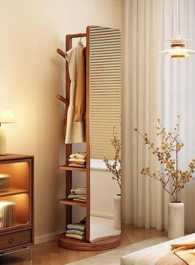 实旋旋转全身镜穿木衣镜家用卧室可转移动EJI衣帽架多功一能体试