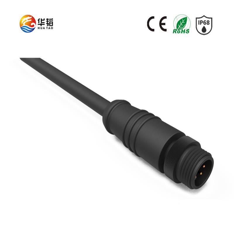 m12八芯以转RJ防45连接器公母水接头太网线航空插XLG头网RJ45水晶