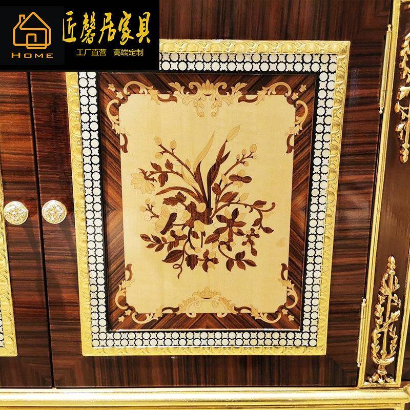 亚历山大法餐边柜式贝镶嵌拼壳花古RCK典门厅柜别墅大宅卧室新电