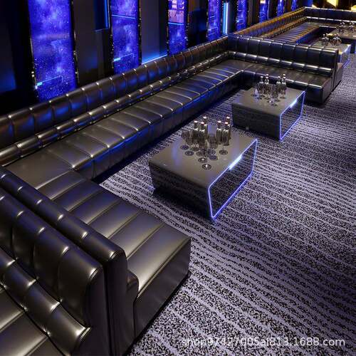 馆酒吧ktv882沙发私人影院夜会包厢酒清厅吧歌舞UL型卡总座茶几实