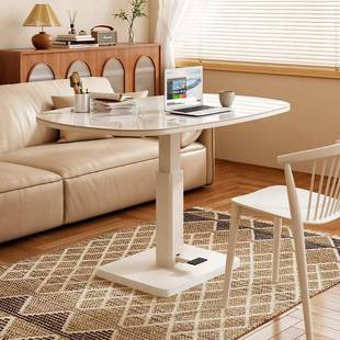 两折体叠移SMF动可升降茶几变型餐桌用二合一小户客厅家用桌一式