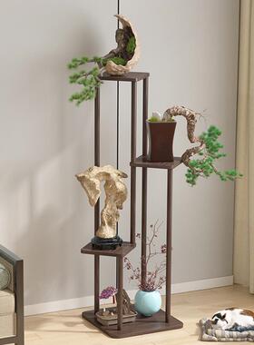 家?用落地紫砂壶架具架色茶架小0..2.34.博茶古架鸡翅木多宝阁展