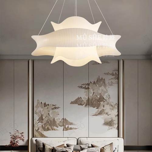 新中式客厅餐厅卧室书房茶室中式酒店包厢楼梯复式楼布艺吊灯