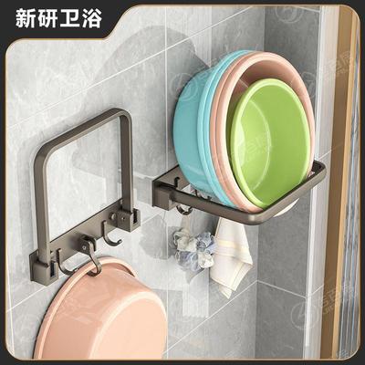 源头工厂厨房洗菜盆置物架壁挂式盆子挂钩沥脸盆架墙上放菜篮子