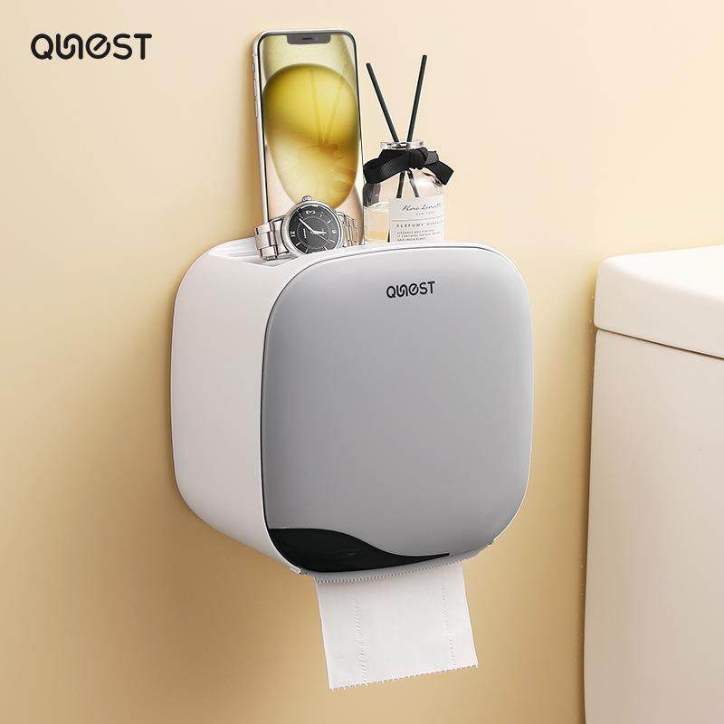 卫生间纸巾盒壁挂式防水厕纸盒免打孔抽纸盒厕所卫生纸卷纸置物架