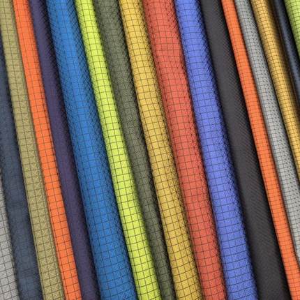 450D尼龙双色双线菱形格210D菱形格子布中格抗撕裂防水户外面料