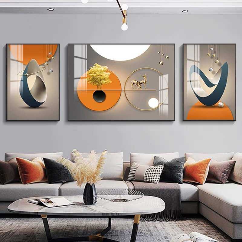 2024新款轻奢现代简约客厅装饰画抽象沙发背景墙挂画大气三联壁画,模玩/动漫/周边/娃圈三坑/桌游,模型制作工具/辅料耗材,淘宝优惠券,粉丝福利购,淘宝优惠卷