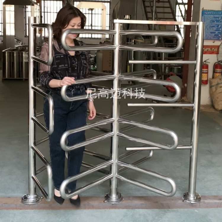 邢台保定超市单向门手动旋转进出口器出入口禁行门十字旋转摆闸机