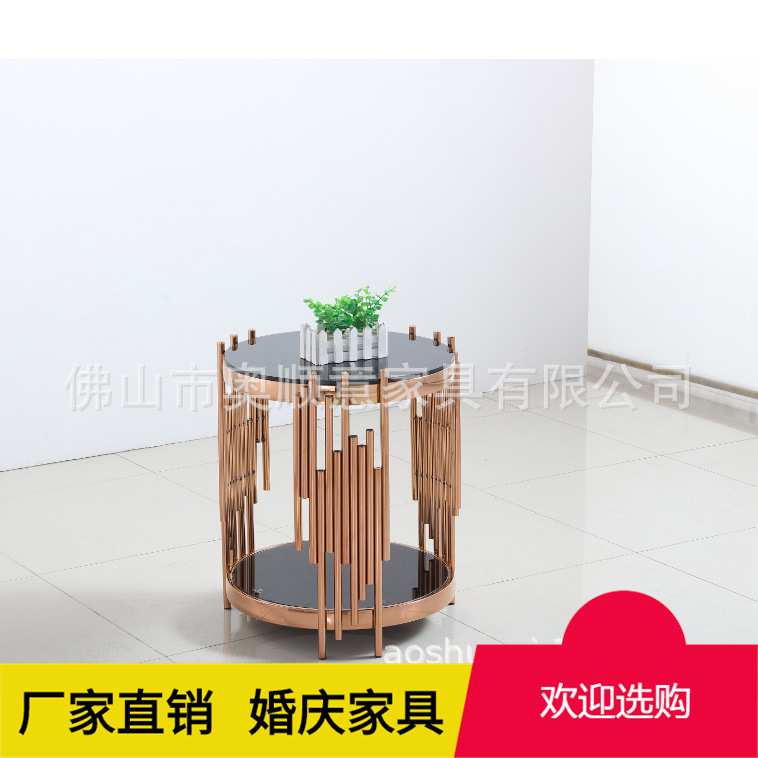 轻奢大理石大小户型简约现代北欧客厅沙发边角几柜阳台小茶几圆桌