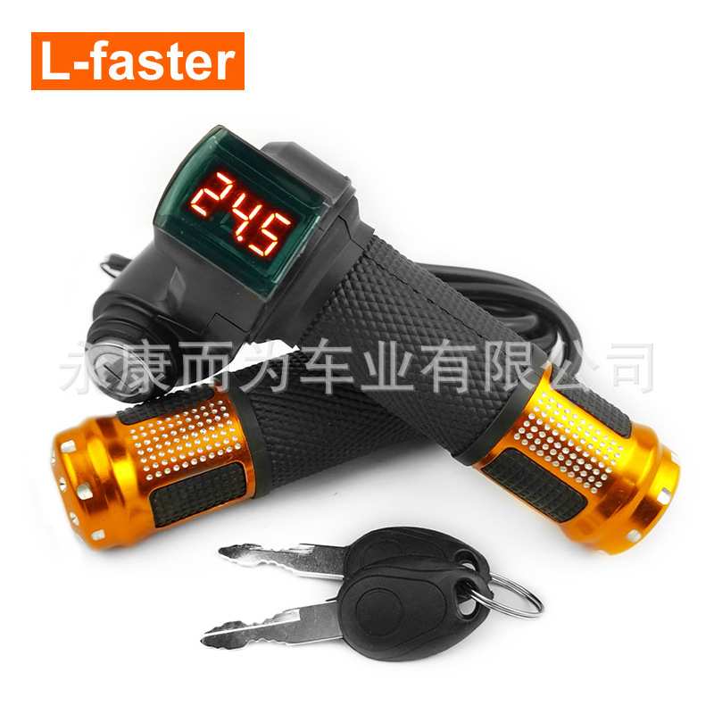 24V 250W有刷电机控制器带钥匙开关油门铝制刹车杆透镜灯用于电动