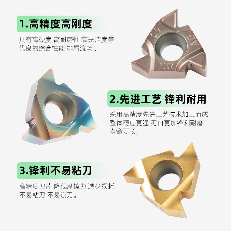I数控外螺纹刀片60度1.5大螺距内螺纹牙刀头英制55度车床螺纹车