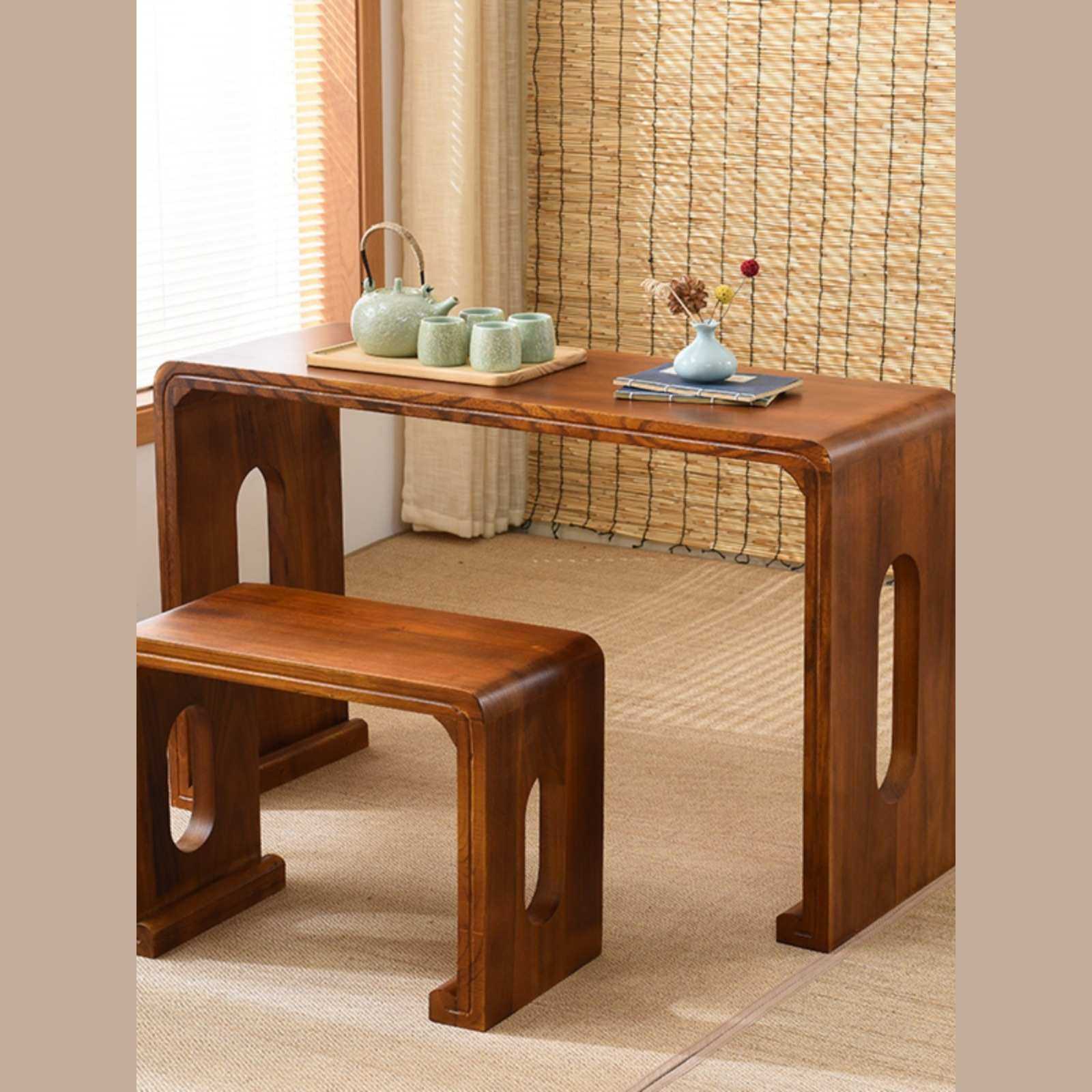 烧桐木仿古琴桌共鸣古琴桌凳实木琴桌琴凳国学古琴桌书法桌古筝桌