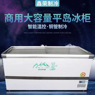 冰柜商用超大容量平岛冷冻柜速冻卧式冰箱冷柜铜管制冷保鲜柜超市