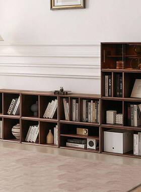 黑胡桃木全电视柜书柜斗柜中古DSFG*-00地风自由组实合木矮柜落现