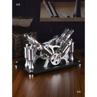 可发动天型缸平款金属气斯机特林发动发电机微型迷你外燃机TLF模