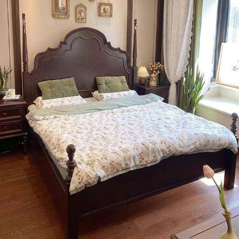 法式古床美式乡村主卧.8米婚床现AMT简约安娜床代复轻1奢实木双人
