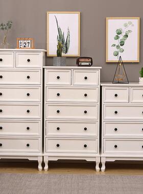 斗柜五餐斗柜实CDD木客屉厅储柜物边柜窄柜白色夹缝抽式整装收纳