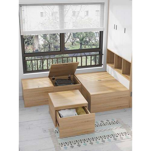 塌塌米ZEQ床柜体组合定制拼沙发床小户型榻卧室衣省空间储物榻一