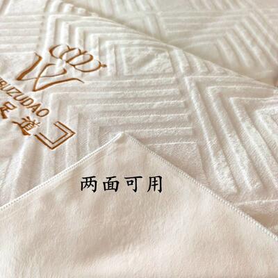 剪格双面绒足疗浴单沙发巾四件套沐足按摩床足店沙ZWQ发垫防椅滑