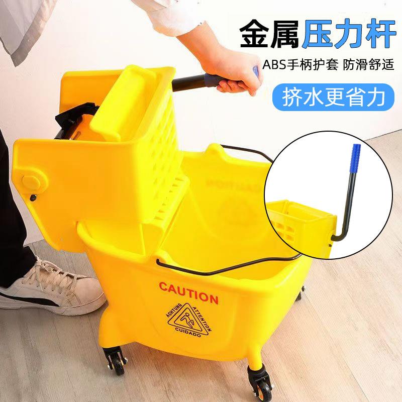 榨车拖把桶商用洗挤水水桶墩布520布压水酒店拖地长方形保拖洁柞