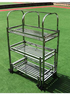 W棚艺OEN7不锈钢花架子多肉架推拉带轮子雨腐架室内外阶梯式铁防