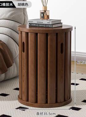 木圆子茶几家用可新叠放凳原木中式叠叠乐凳现代吃ONB饭登实子餐