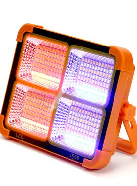 太阳充IQL电灯能露户营投携光灯工地移动强光便led外应急手提照明