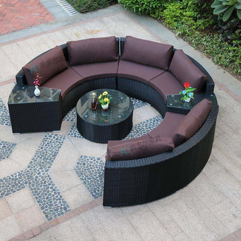 户外发圆形外藤沙发组合39931花园院半圆形藤椅沙室酒店弧形庭客,住宅家具,户外沙发,淘宝优惠券,粉丝福利购,淘宝优惠卷