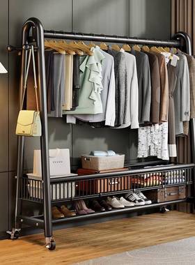 移动帽架衣篓挂衣架置衣ECZ架衣卧室落地家用衣服收纳物架脏立式