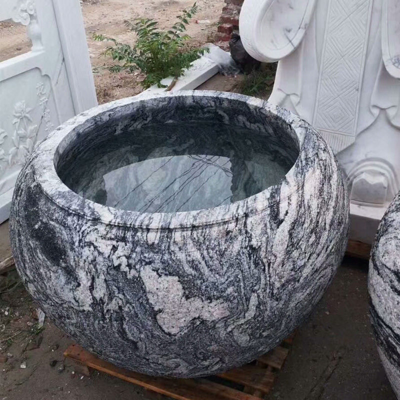 新款雪浪石泰山石鱼缸现货