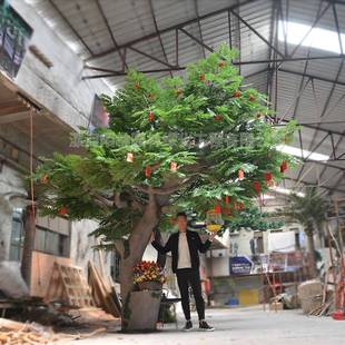 仿真MLFZFYS-枫杨树叶杨树绿植叶槐摄影杨花树叶落地长枝物场景树