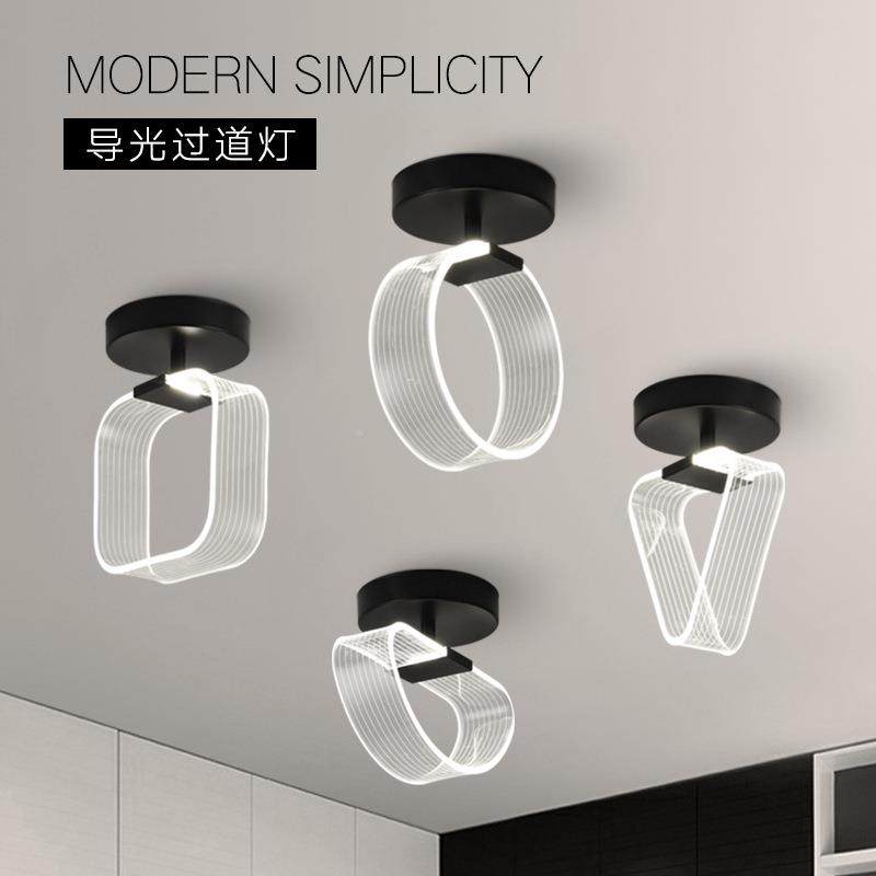 家走廊过网道灯红玄关简KJZ约吸现代创意个性轻奢用通道入户顶灯