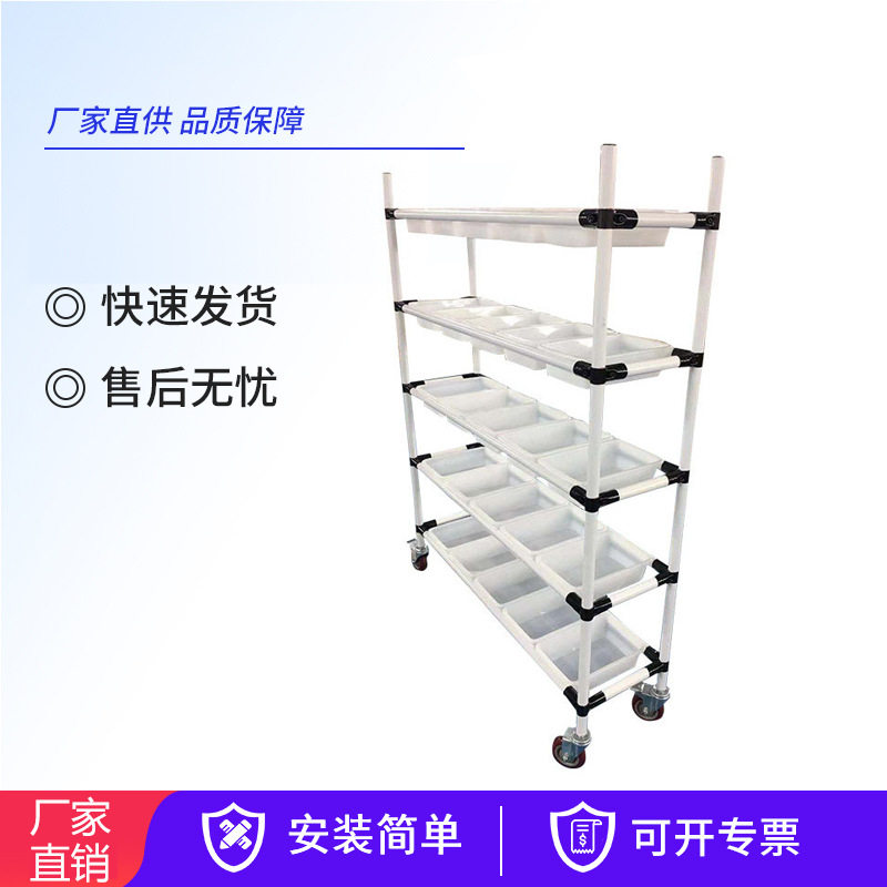 拣货车电商仓库多层分拣整理配货打包周转框料篓精益管线棒推车