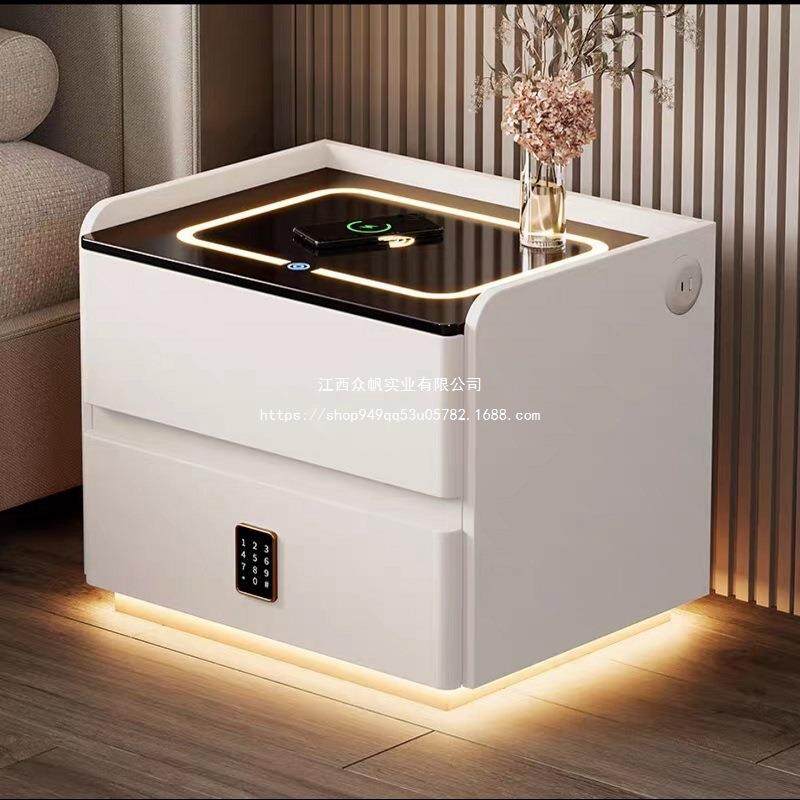 新款物智床头柜简约现代卧室多功能床边能柜轻奢无储线充BKO电柜,电子元器件市场,其它元器件,淘宝优惠券,粉丝福利购,淘宝优惠卷