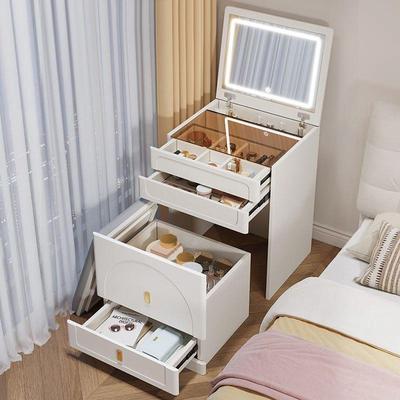 奶风床翻盖CGG梳妆台卧室简约现代网红桌50cm头柜一体小户型化妆