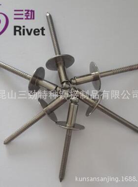 不钢大帽铆钉全FMT锈钢帽拉钉304酒大帽檐盒大抽芯铆钉大帽檐拉铆