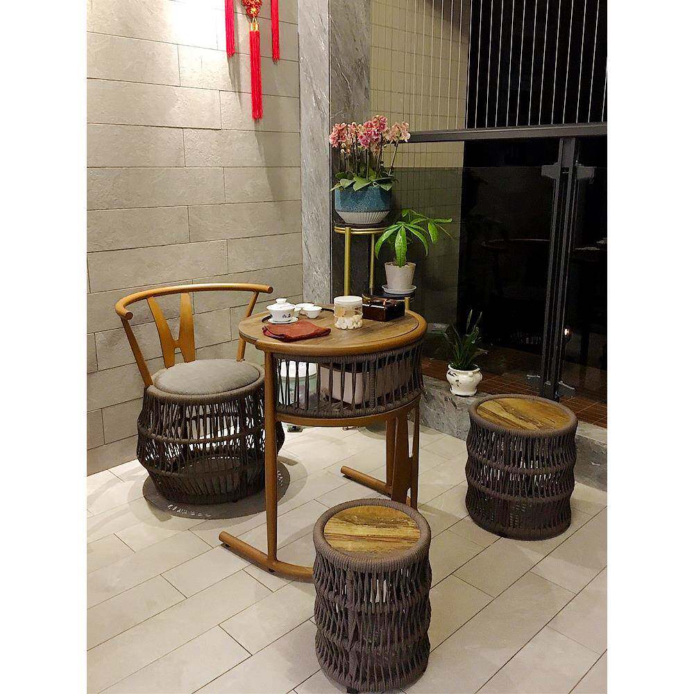 阳台小几桌椅三件套藤NAS椅创意小户型简外约户组桌椅茶茶桌椅合