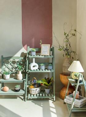 植阳TRF台小花架物复架古实置物架飘窗多肉落地式花架子花盆摆放