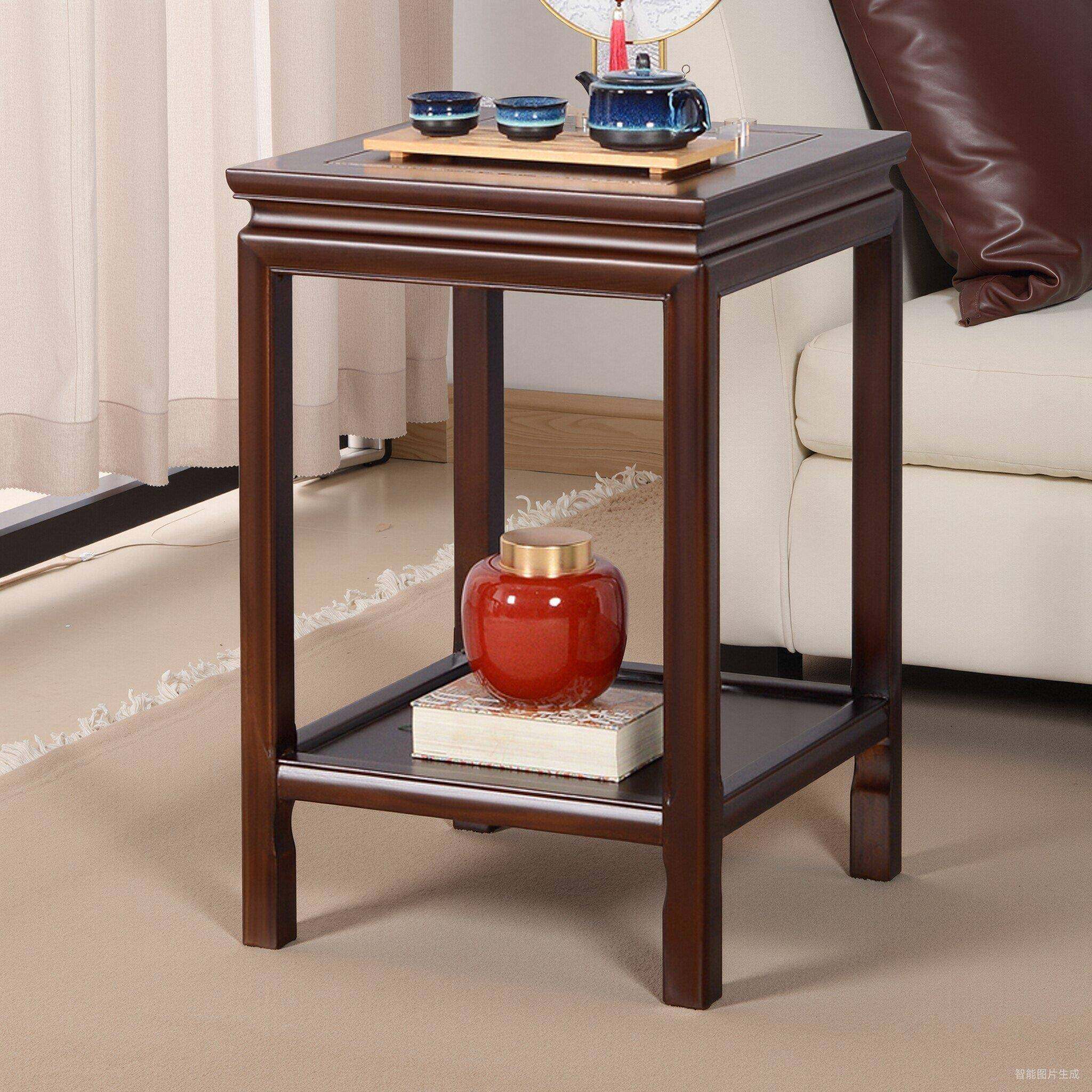 实木茶几沙发边几正方形角几中式茶桌简约方桌客厅长条桌方形茶几