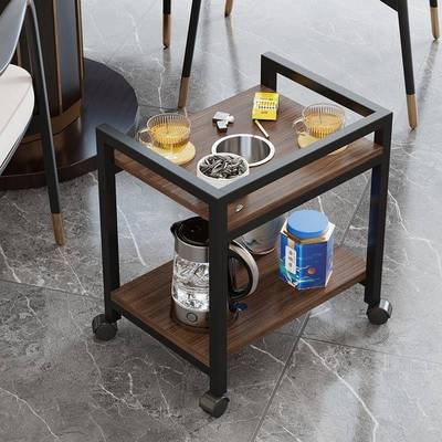 棋牌室麻将桌旁专用茶几小边几置物架打牌可移动茶水架边柜烟灰缸