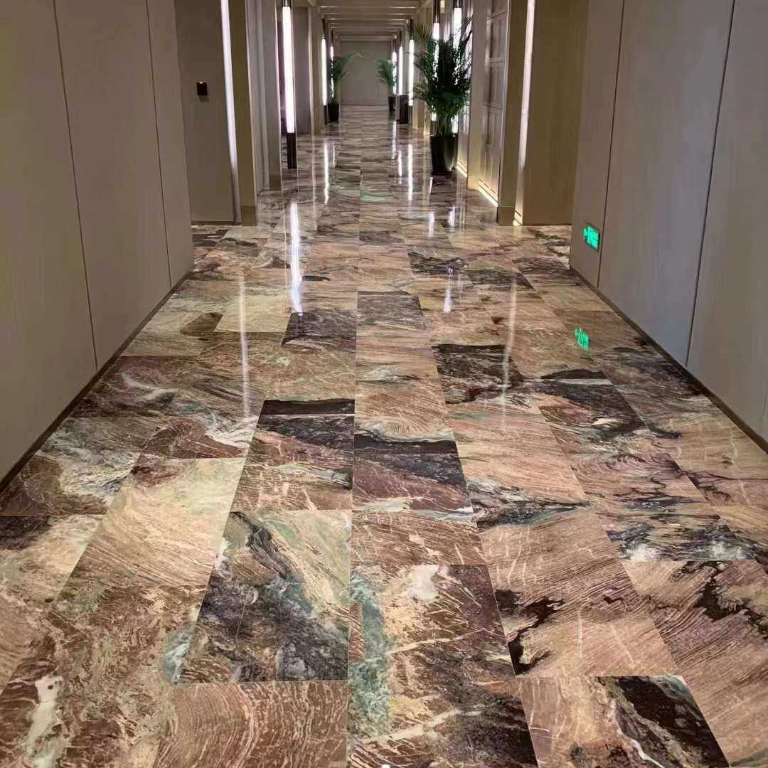 巴西奢石背景墙玄关餐桌紫色大理石板材地面墙面装饰天然紫石