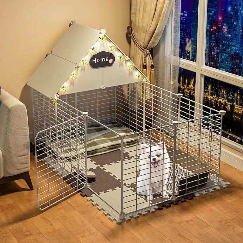 宠物围栏狗狗隔离门狗笼子护栏铁小型犬自由组合室内狗窝家用栅栏