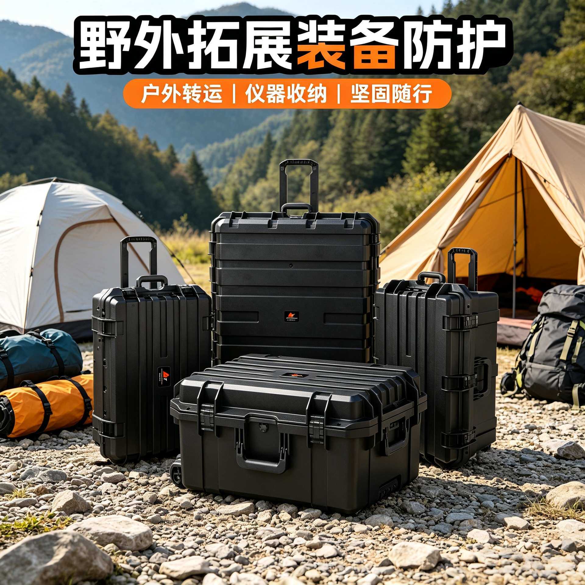 工业安全大容量收纳防护箱工具箱IP67防水手提箱五金设备多功能