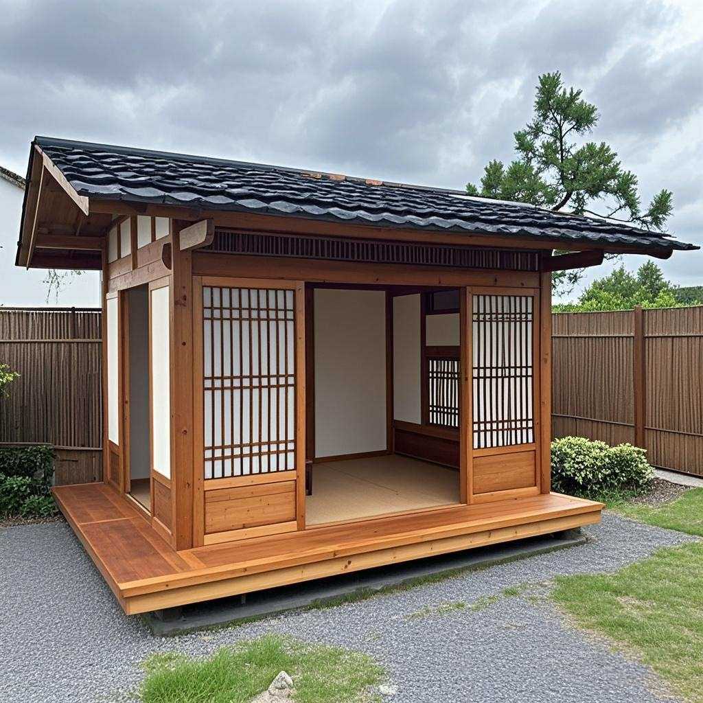 防腐木户外仿古木屋别墅民宿移动木房子农家网红小院造景日式茶室