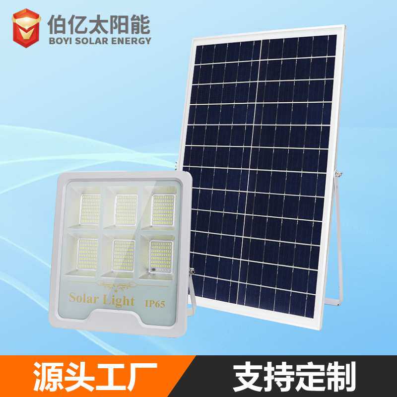 跨境新款太阳能投光灯 庭院感应led大功率分体式太阳能感应户外灯