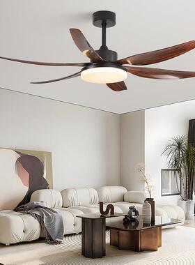 美式大75074风力卧吊客扇灯家用一体厅静音复古54寸6叶餐厅扇室电