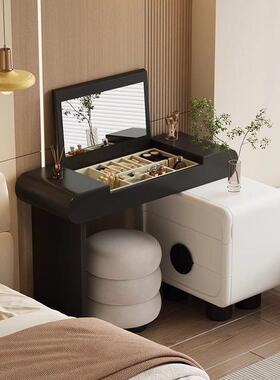 轻奢OCI搭熊猫色百百梳妆台斗柜一体现代简约实风木化妆桌客厅搭